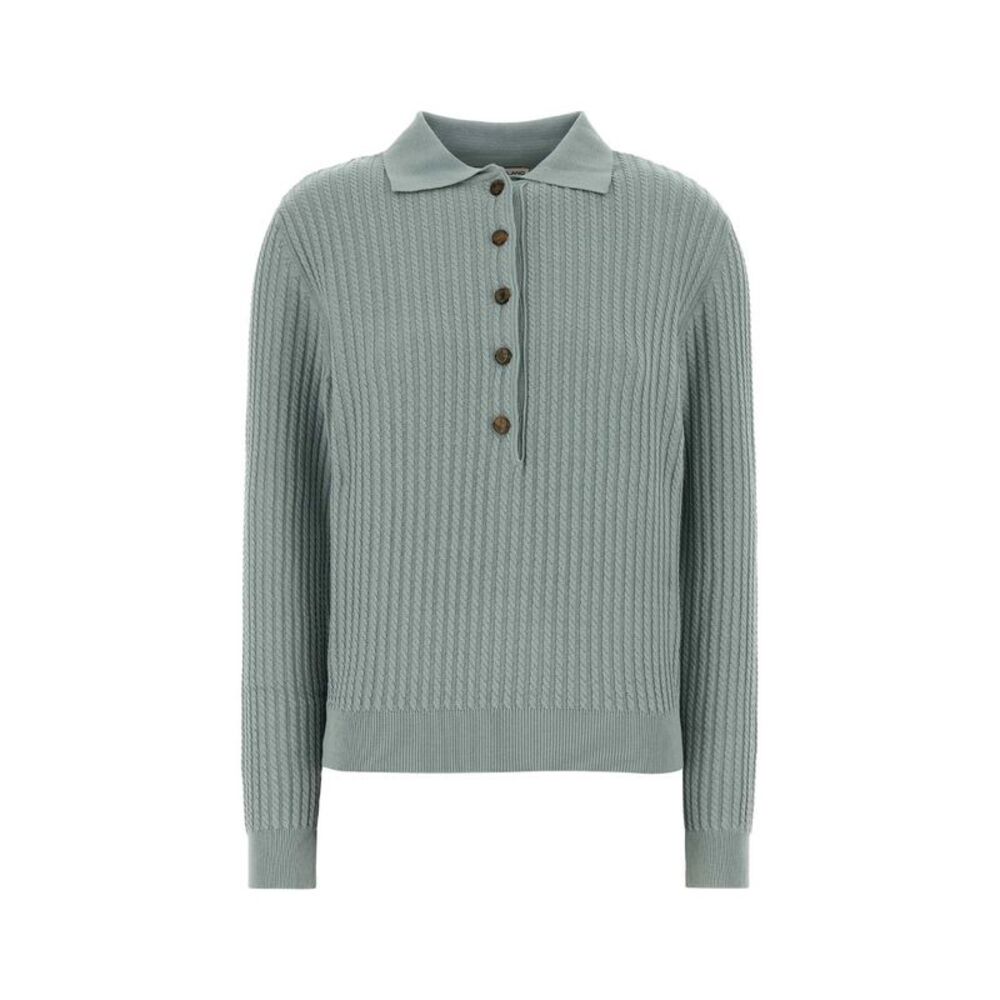 Blaze Women Sea Green Silk Blend Polo Shirt